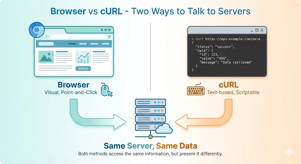 Browser Request vs cURL Request