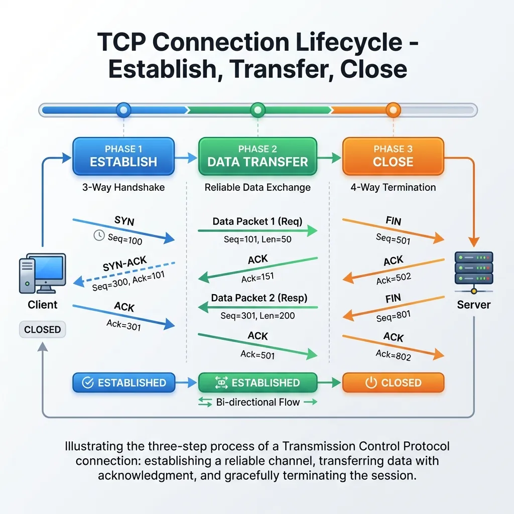 TCP Connection Lifecycle