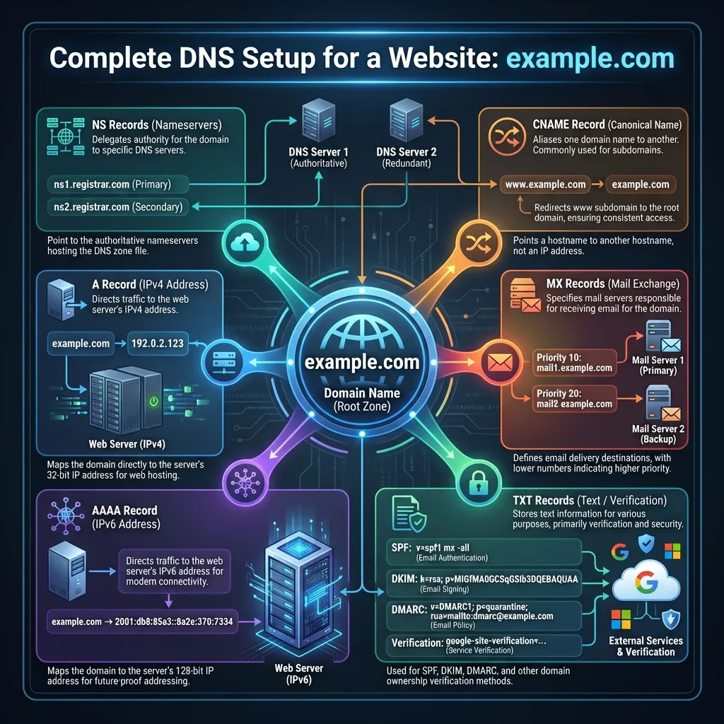 Complete DNS Setup for a Website