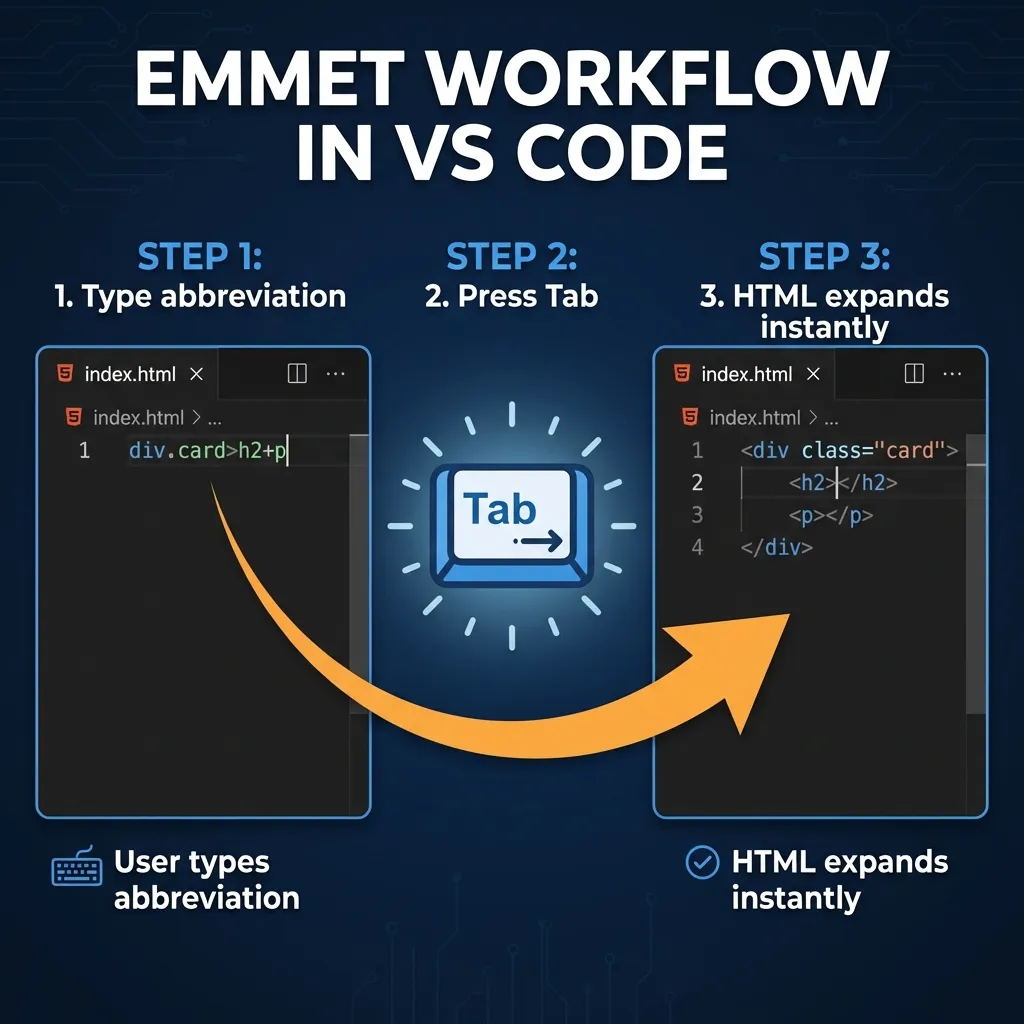 Emmet Workflow in Editor